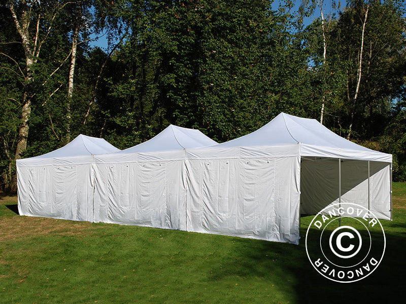 Namiot ekspresowy FleXtents® Steel 12x6m Biały, 8 ścian bocznych w komplecie