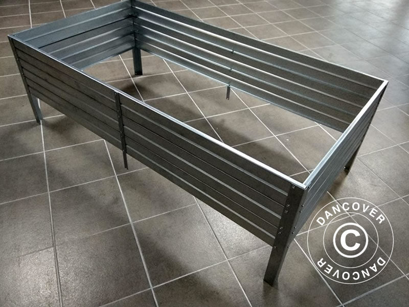 Podwyższona grządka, 0,75x1,5x0,3m, srebrna