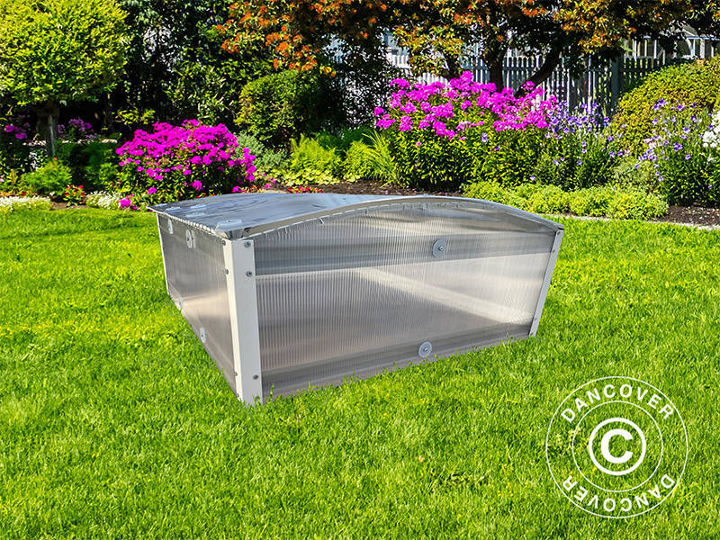 Mini szklarnia inspekt 0,93m², 0,93x1x0,38m, srebrna