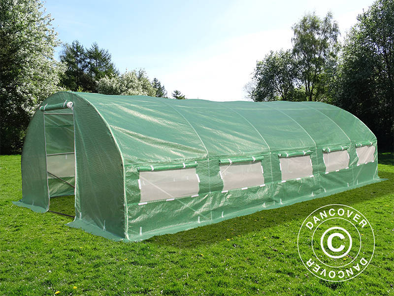 Tunel foliowy 4x6,6x2m, 26,4m², Zielony