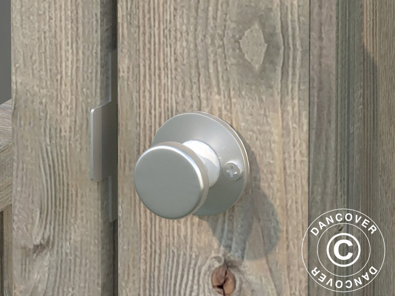 Drewniana szklarnia/pawilon ogrodowy, 3x4,83x2,88m, 13,8m², Szara