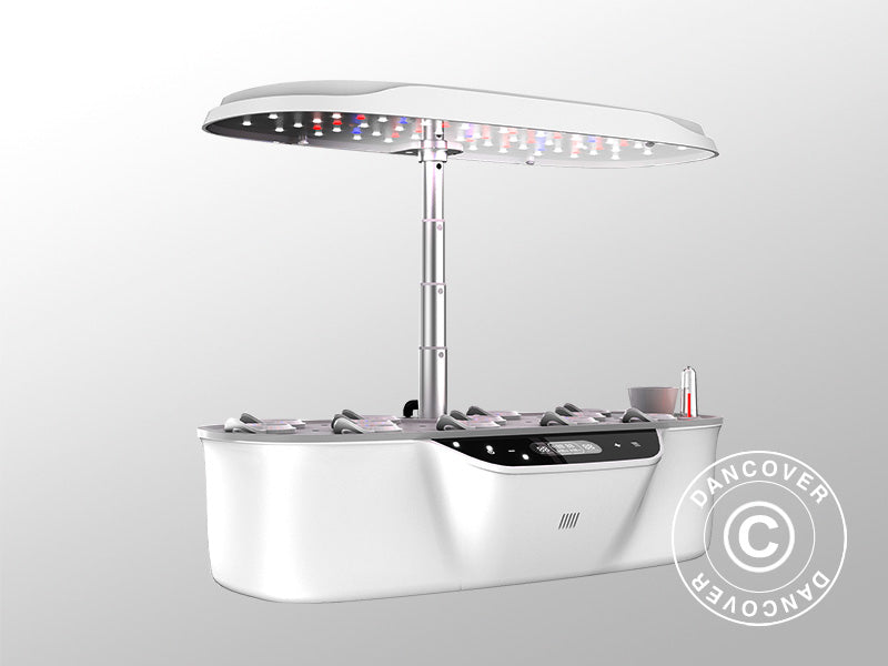 Doniczka hydroponiczna ze światłem LED, 0,204x0,40x0,195m, Biała