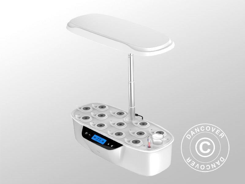 Doniczka hydroponiczna ze światłem LED, 0,204x0,40x0,195m, Biała