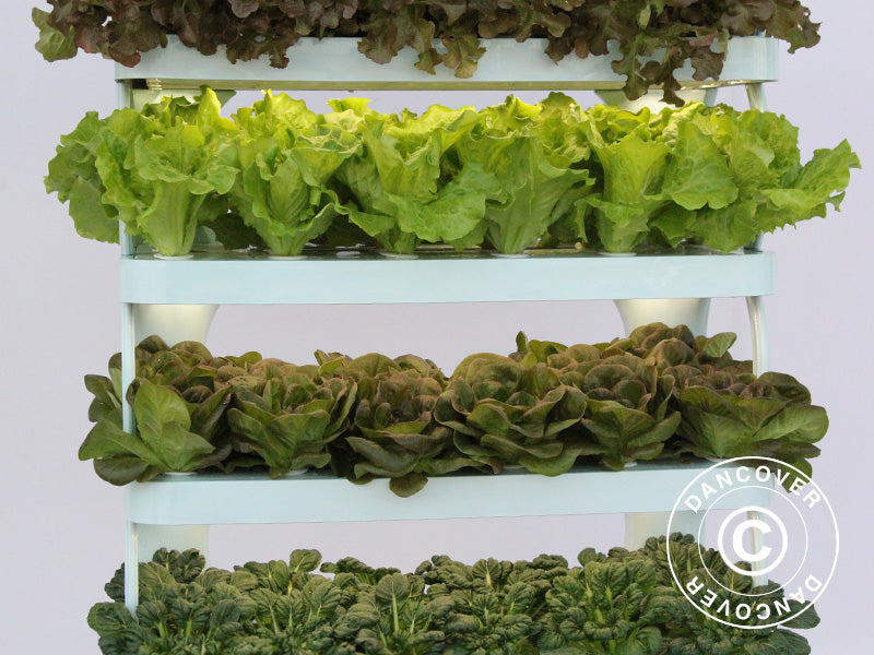 Szafa do uprawy hydroponicznej z diodą LED, 0,77x0,4x1,7m, Biała