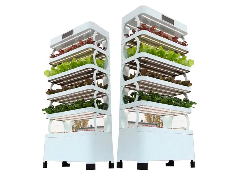 Hydroponic Grow Cabinet w/LED, 0.77x0.4x1.7 m, White