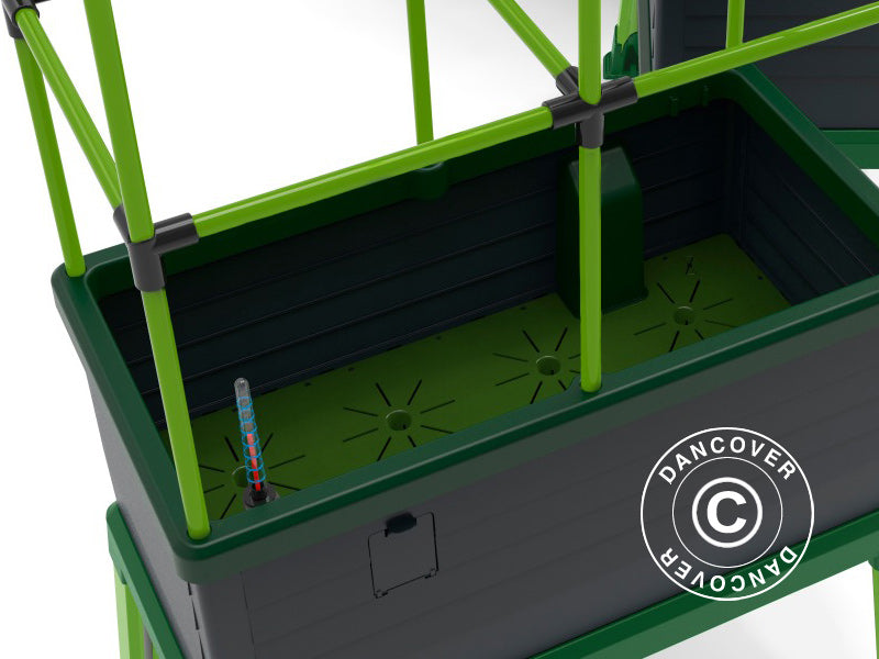 Skrzynka na rośliny CityJungle z 2 osłonami, samonawadniająca, 62x33x128cm, Antracyt