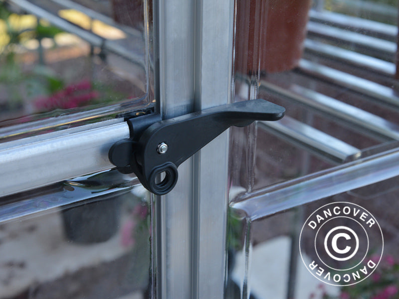 Szklarnia przyścienna z poliwęglanu, 3,05m², Palram/Canopia, 1,25x2,44x2,25m, Srebrny