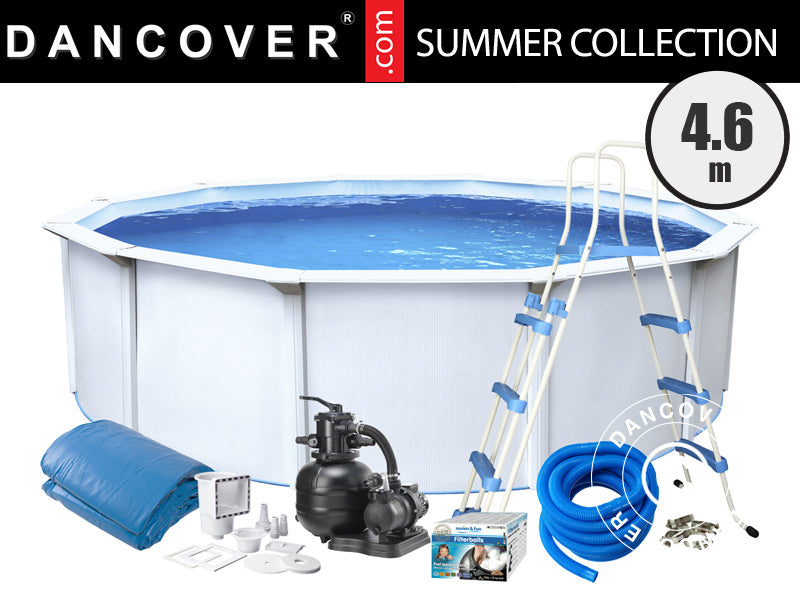 Basen Classic 120 Ø460cm, Biały DOSTĘPNA TYLKO 1 SZTUKA