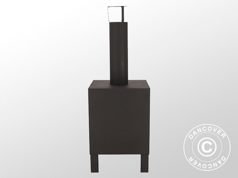 Kominek zewnętrzny, 38x38x108cm, Czarny
