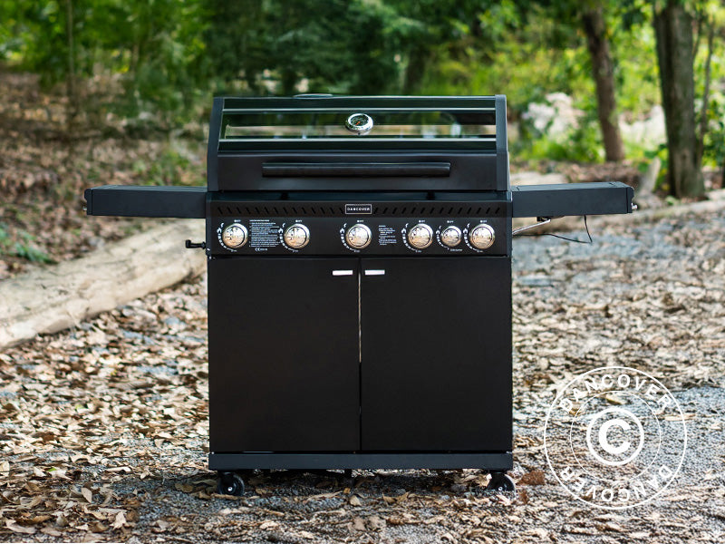 Gas BBQ Grill 53x146x112cm Black (DK)