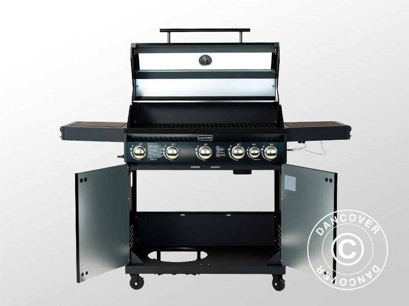 Gas BBQ Grill 53x146x112cm Black (UK)