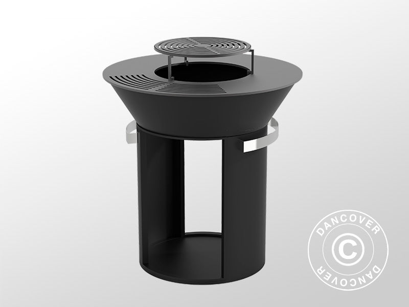 Misa paleniskowa z miejscem na drewno, Ø93x98cm, Czarny