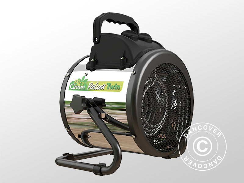 Promiennik do szklarni, Palma Twin, ręczny, 1000/2000 W, Czarno/Srebrny