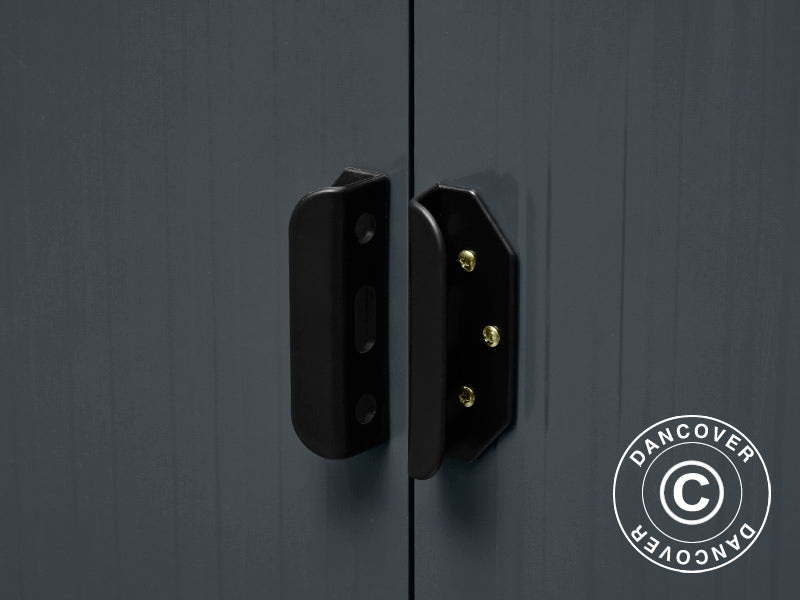 Szopa ogrodowa ze świetlikiem, 2,38x1,93x2,03m, 4,59m², Antracyt/Biały