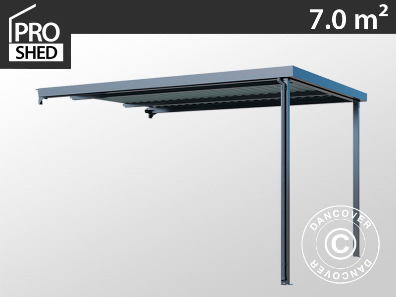 Rozszerzenie do szopy ogrodowej ze świetlikiem, 2,86x2,45x2,26m, 7m², Antracyt