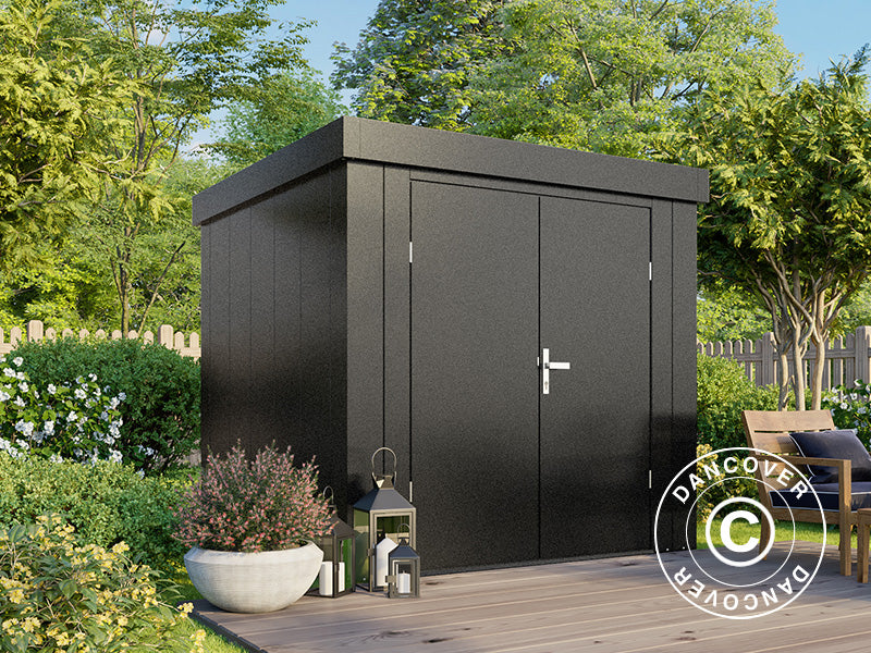 Metal Garden Shed L 2,26x2,26x2,13m Anthracite