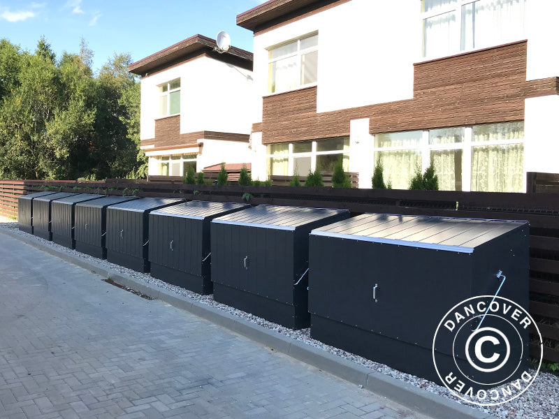 Schowek na rowery, Bicycle Storage Box, Trimetals , 1,96x0,89x1,33m, 1,74m², Antracyt