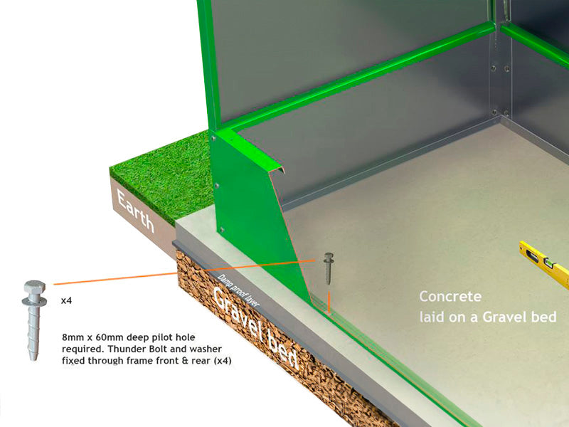 Schowek na rowery, Bicycle Storage Box, Trimetals , 1,96x0,89x1,33m, 1,74m², Antracyt