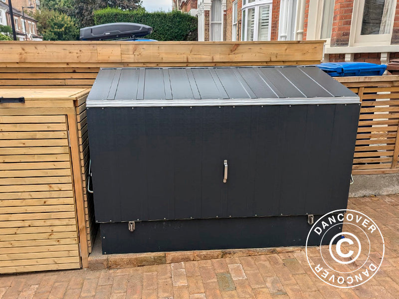 Schowek na rowery, Protect-a-Cycle, Trimetals, 1,96x0,89x1,33m, 1,74m², Antracyt