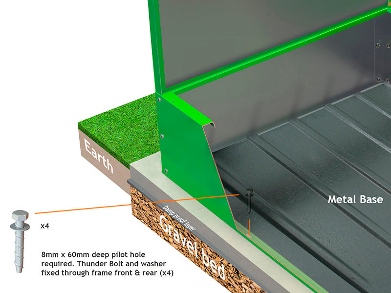 Schowek na rowery, Protect-a-Cycle, Trimetals, 1,96x0,89x1,33m, 1,74m², Antracyt