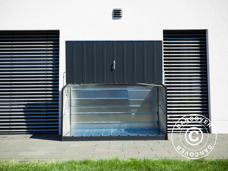 Skrzynia ogrodowa, Storeguard, Trimetals, 1,96x0,89x1,13m, 1,74m², Antracyt