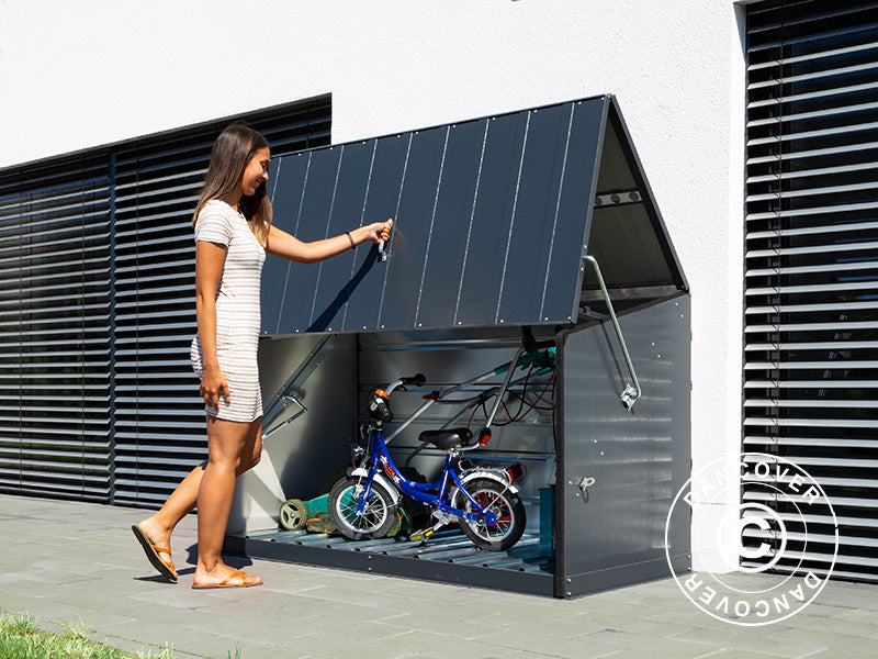 Skrzynia ogrodowa, Storeguard, Trimetals, 1,96x0,89x1,13m, 1,74m², Antracyt