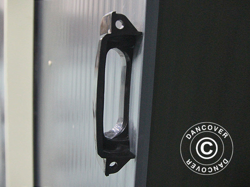 Szopa ogrodowa z okapem, 2,57x2,69x1,87m, 6,91m², ProShed®, Antracyt