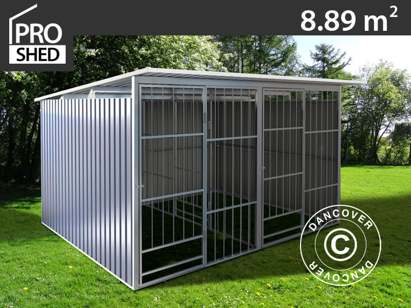 Wybieg dla psów 3,22x2,76x1,85m ProShed®, Antracyt