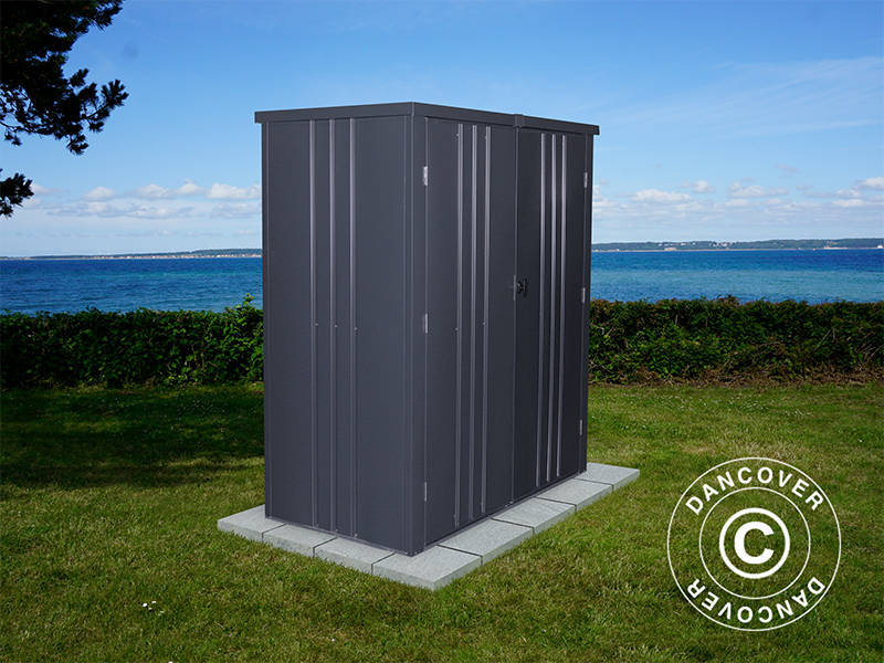 Szopa ogrodowa, szafa metalowa 1,6x0,85x1,8m, 1,36m², Antracyt