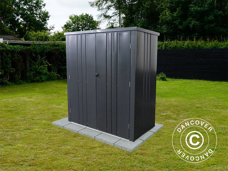 Szopa ogrodowa, szafa metalowa 1,6x0,85x1,8m, 1,36m², Antracyt