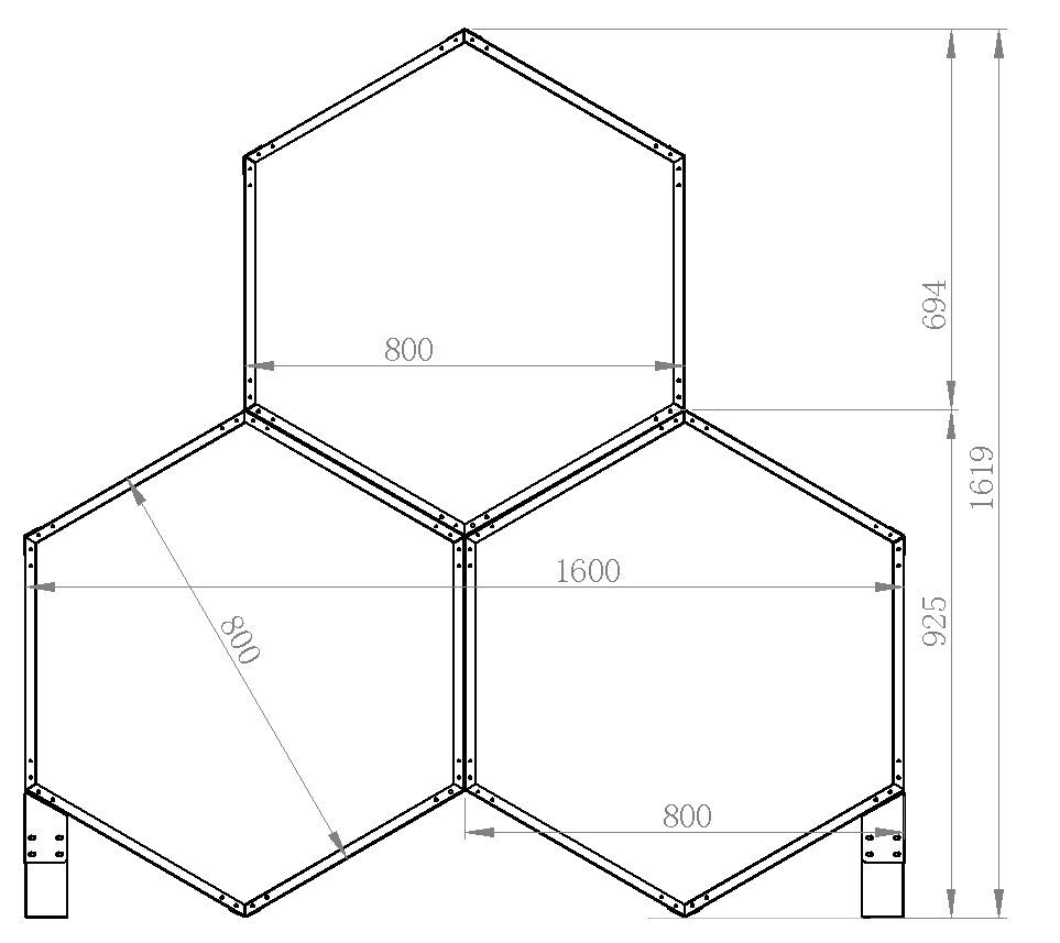 Drewutnia, podwyższona grządka ze stelażem, 1,60x0,60x1,62m, ProShed®, Antracyt