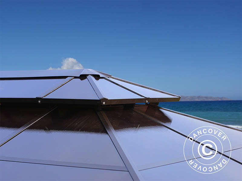 Pawilon Santa Ana z zasłonami i moskitierą, 3x4m, Brąz