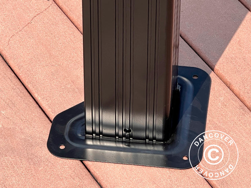 Pawilon San Bruno z zasłonami i moskitierą, 3x3m, Czarny