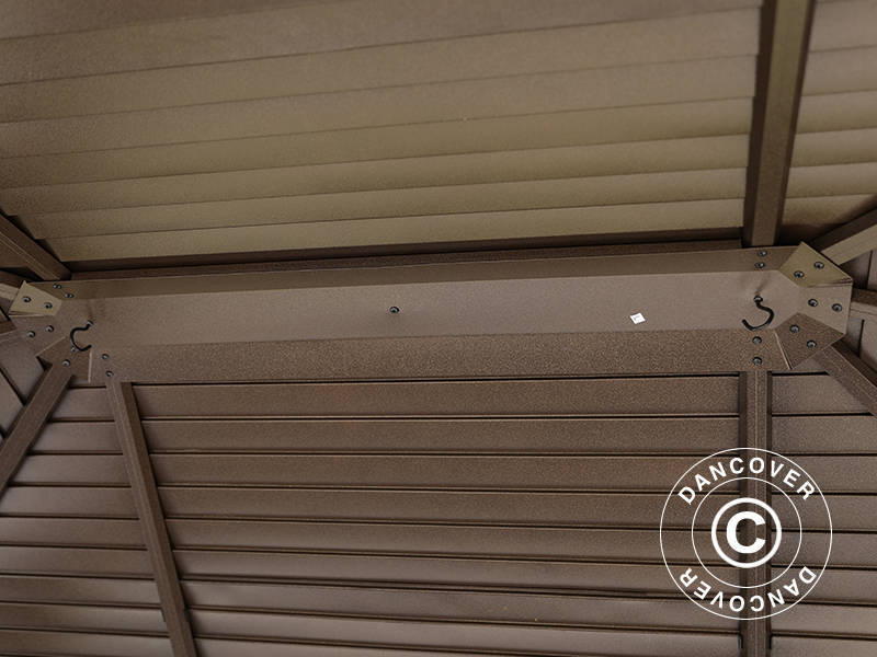 Pawilon San Luis z zasłonami i moskitierą, 3x4m, Brąz