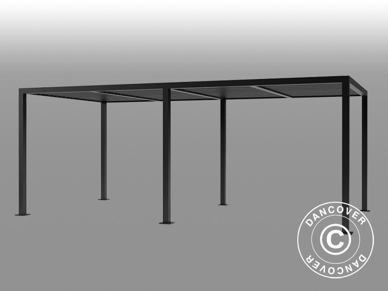 Bioklimatyczna pawilon Pergola San Pablo Alu+, 4x5,8m, Czarny