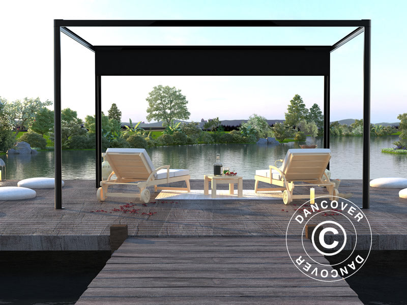 Pawilon Pergola San Fernando, 4x4m, Czarny/Ciemnoszary