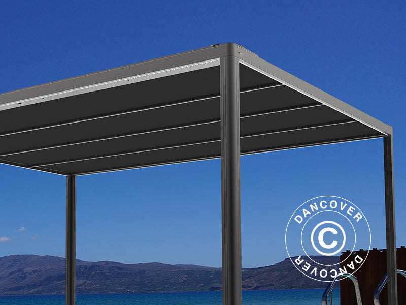 Pawilon Pergola San Fernando, 4x4m, Czarny/Ciemnoszary