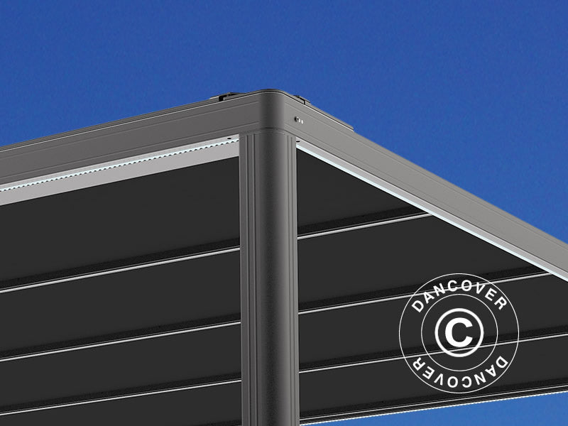 Pawilon Pergola San Fernando, 4x4m, Czarny/Ciemnoszary