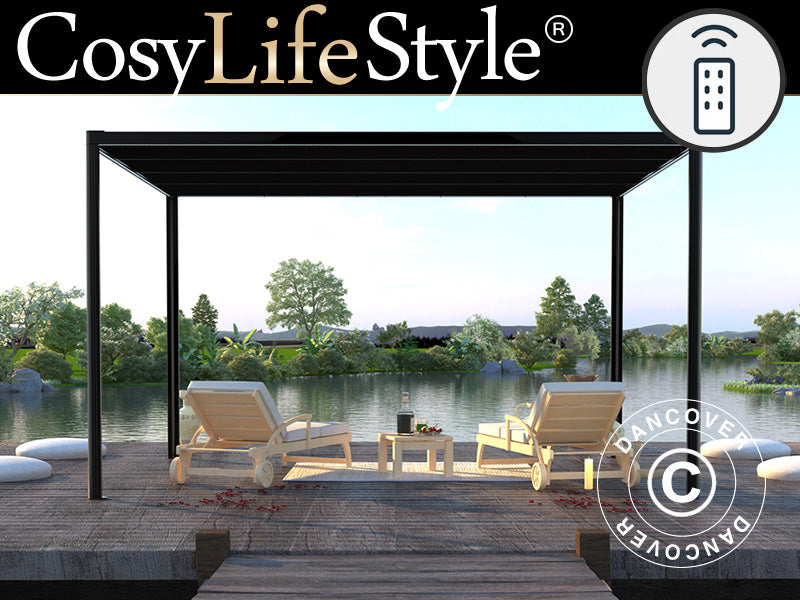 Pergola Gazebo San Fernando 3x3m Black/Dark Grey