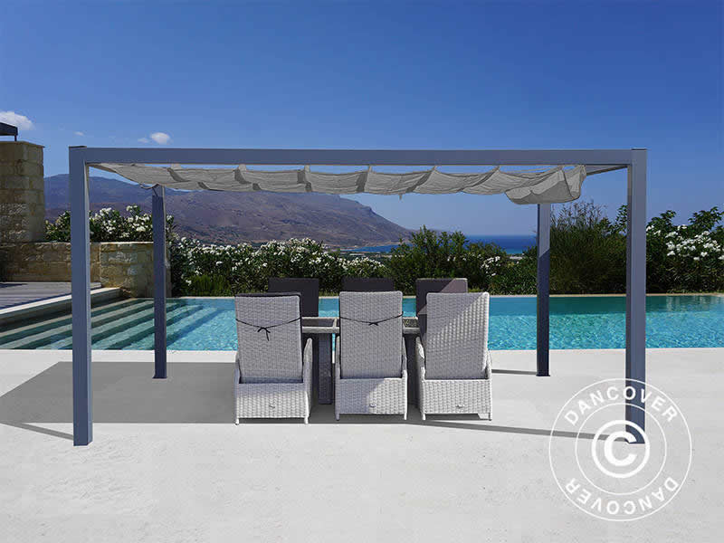 Pawilon Pergola 3,19x4,19m, Antracyt/Antracyt