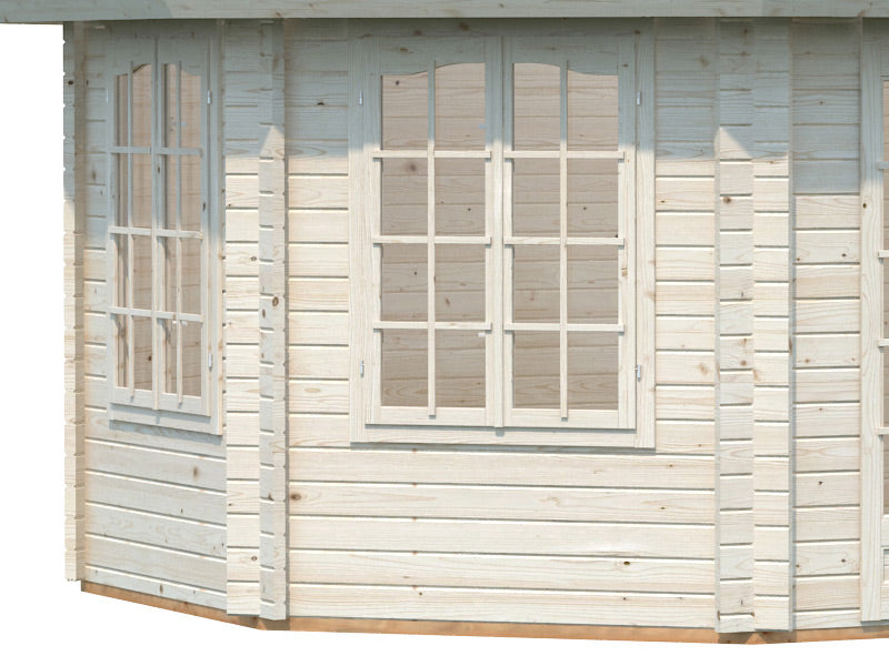 Pawilon drewniany z podłogą, 5,71x4,21x3,71m, 20,3m², naturalne drewno