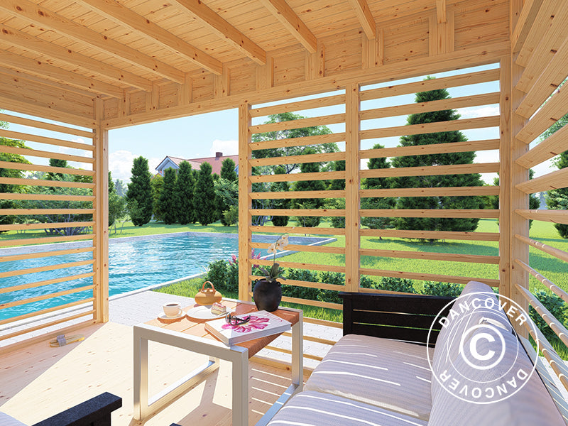 Drewniany pawilon, Bertilo Garten Lounge 2, 3,37x2,34x2,32m