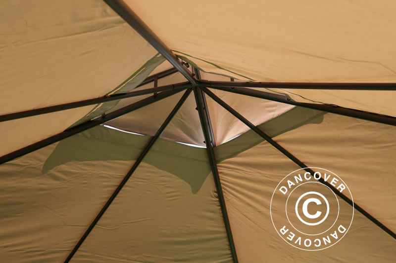 Pawilon ogrodowy Osiris 4x4m, Ciemny Beż