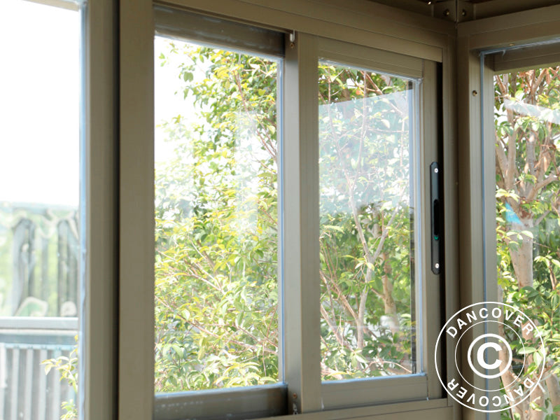 Pawilon San Bruno ze ścianami bocznymi z poliwęglanu, 3x4m, Mosiądz