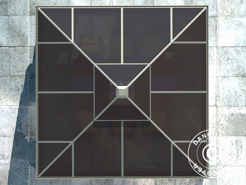 Pawilon z poliwęglanu Santa Ana, 4x4m, Mosiądz