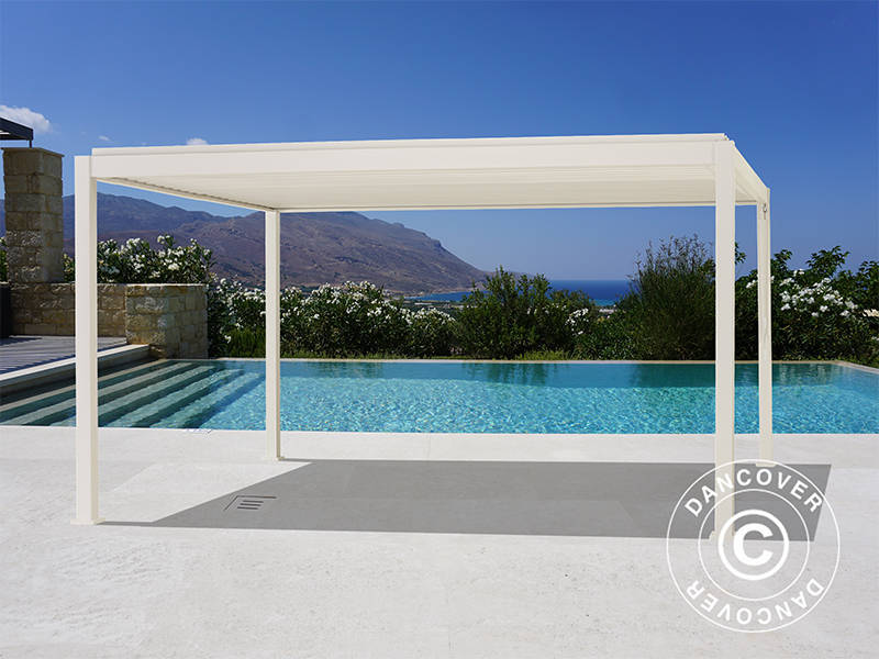 Bioklimatyczna pawilon Pergola San Marino 3x4m, Biały