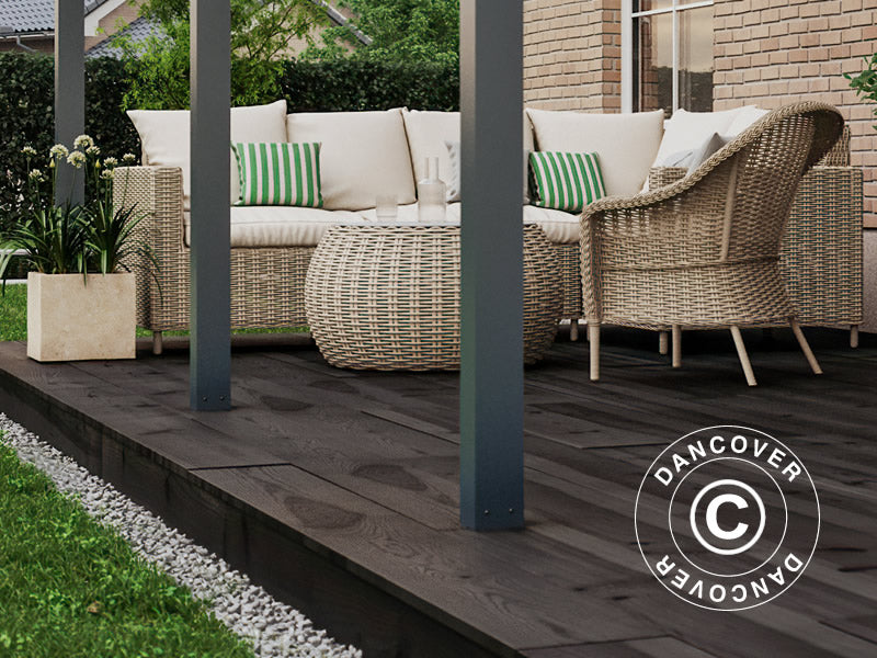 Zadaszenie tarasu Easy z dachem ze szkła, 3x3m, Antracyt