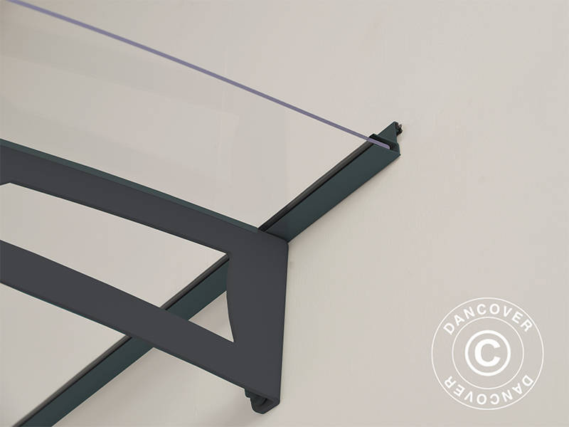 Zadaszenie drzwiowe Aquila, Palram/Canopia, 0,915x1,505m, Ciemny szary/Prezezroysty