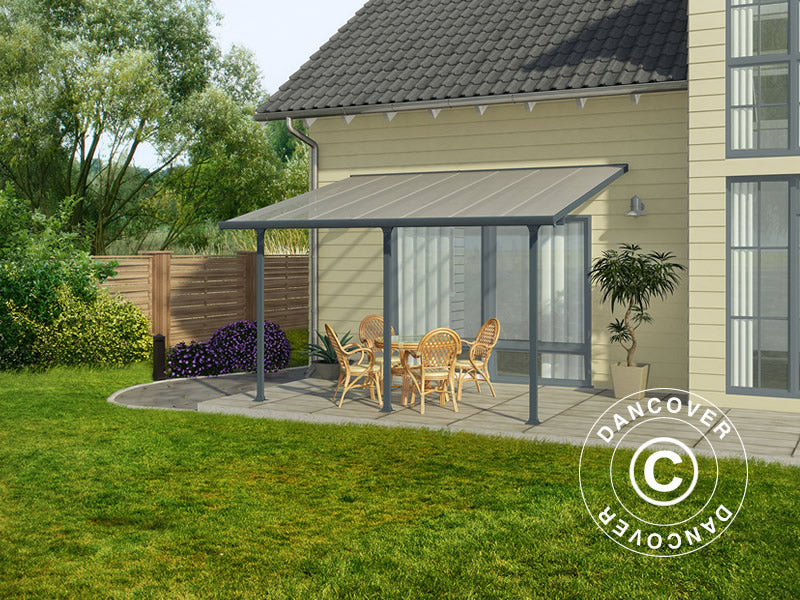 Zadaszenie tarasu Feria, Palram/Canopia, 3x4,25m, Szary