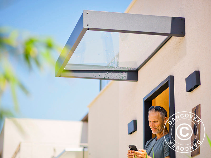 Zadaszenie drzwiowe Sophia 1600, Palram/Canopia, 0,95x1,6x0,17m, Ciemnoszary/Przezroczysty